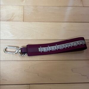 Lululemon Maroon and Silver Keychain